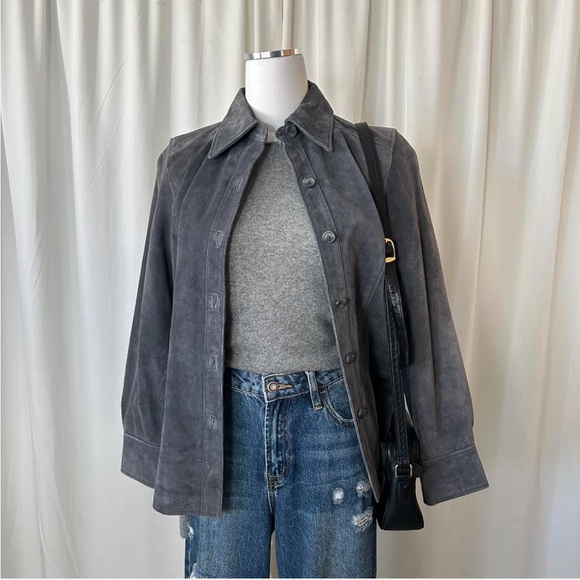 Valerie Stevens Gray Leather Jacket - Picture 4 of 10